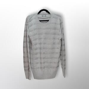 Orisue Men's Gray Crewneck Sweater - Size Large - Cotton